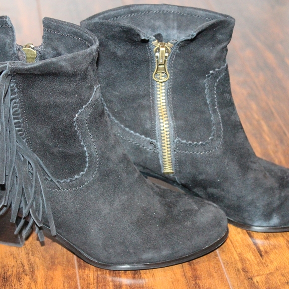 Sam Edelman Black Suede Booties Size 8 (in box) - Picture 3 of 5